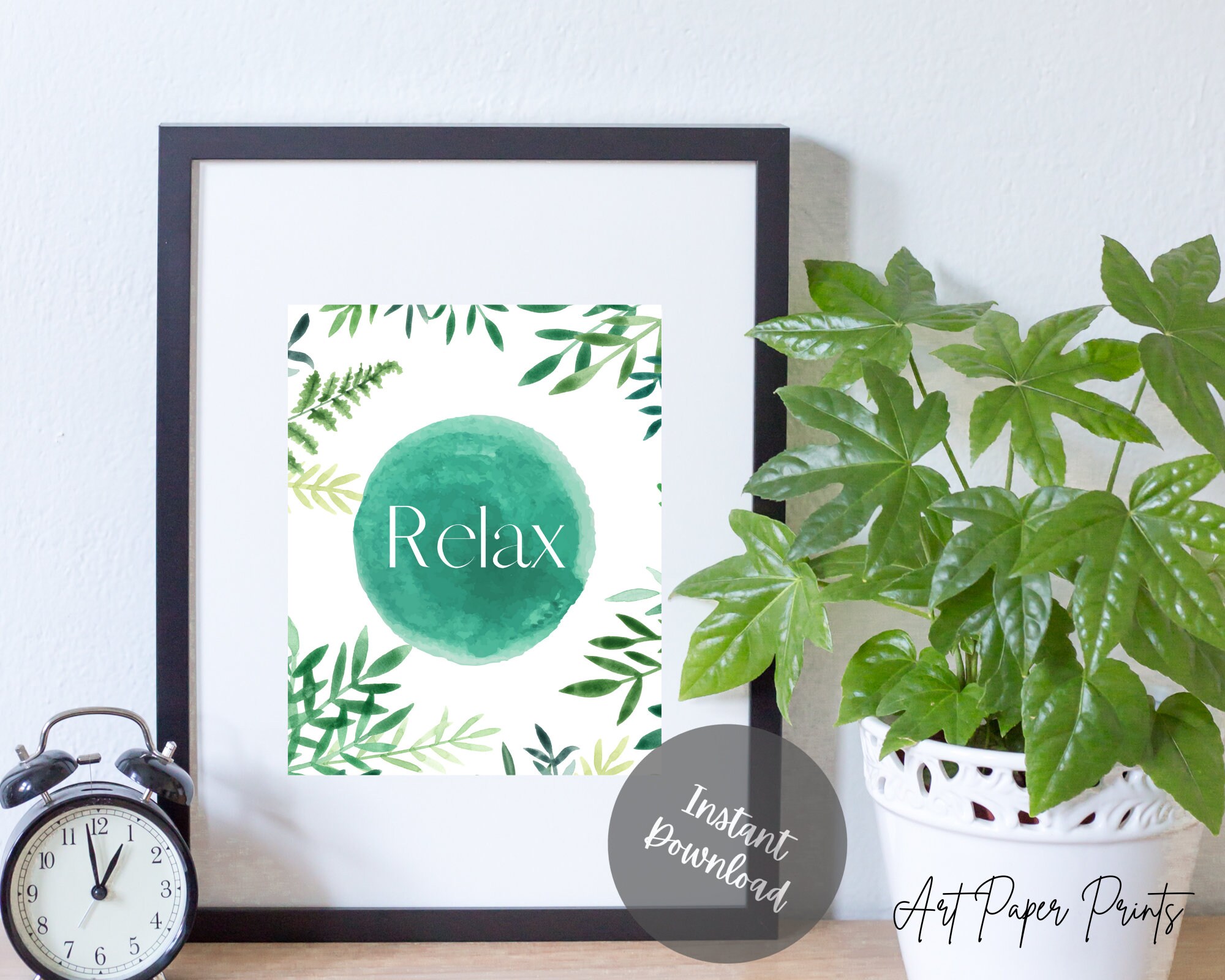 Relax wall art Bathroom decor Bathroom wall art Calming Etsy