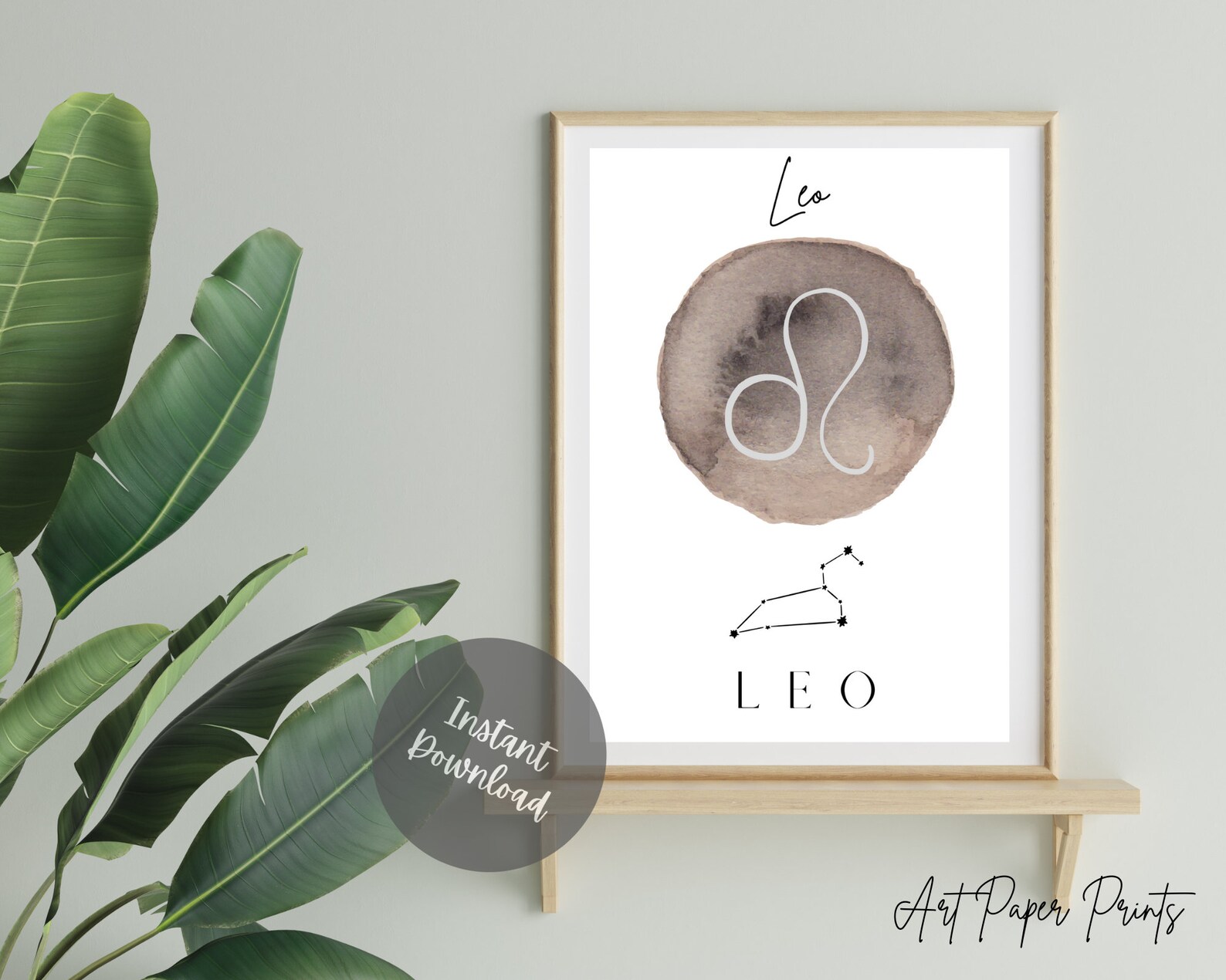 Leo wall decor Astrology wall art Leo room decor Leo Etsy