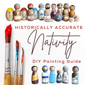 DIY Nativity Painting Guide, Historically Accurate Nativity, Christmas Craft, Christmas art, nativity craft, Christmas DIY, Advent DIY