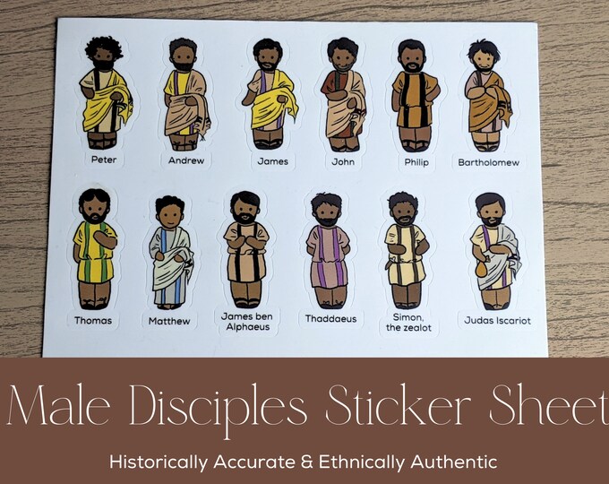 Making Disciples Stickers Twelve Disciples Sticker Sheet, 12 Apostles Sticker, Christian Sticker ...
