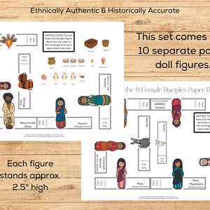 Small Female Disciples Paper Dolls, Historically Accurate Bible ...