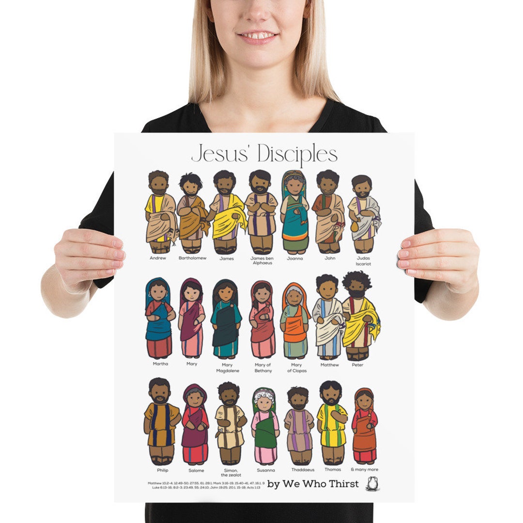 Historically Accurate Jesus' Disciples Poster, Female Disciples, 12 Disciples, Sunday School Historically Accurate Jesus' Disciples Poster, Female Disciples, 12 Disciples, Sunday School