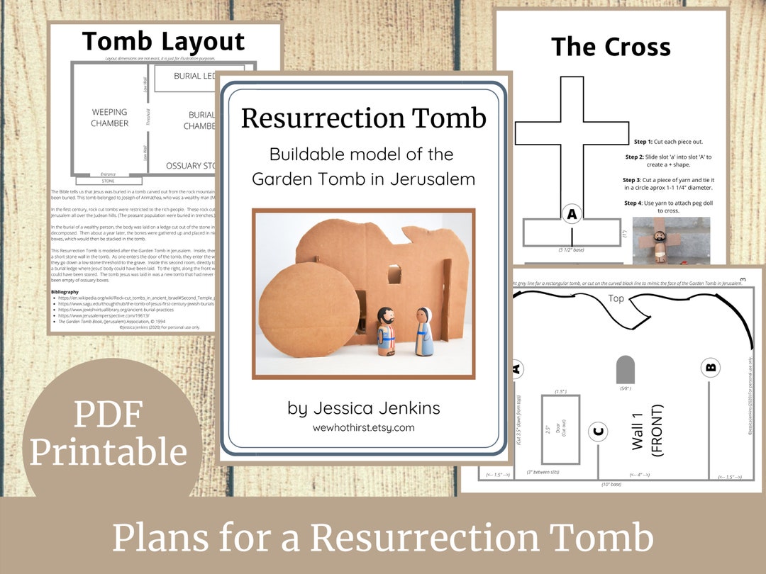 DYI Resurrection Tomb Plans, PDF Printable, Digital Download, Garden ...
