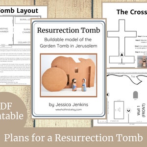 DYI Resurrection Tomb Plans, PDF Printable, Digital Download, Garden Tomb, Easter Tomb, Quiet Play, Easter Decorations, Bible Lesson Prop