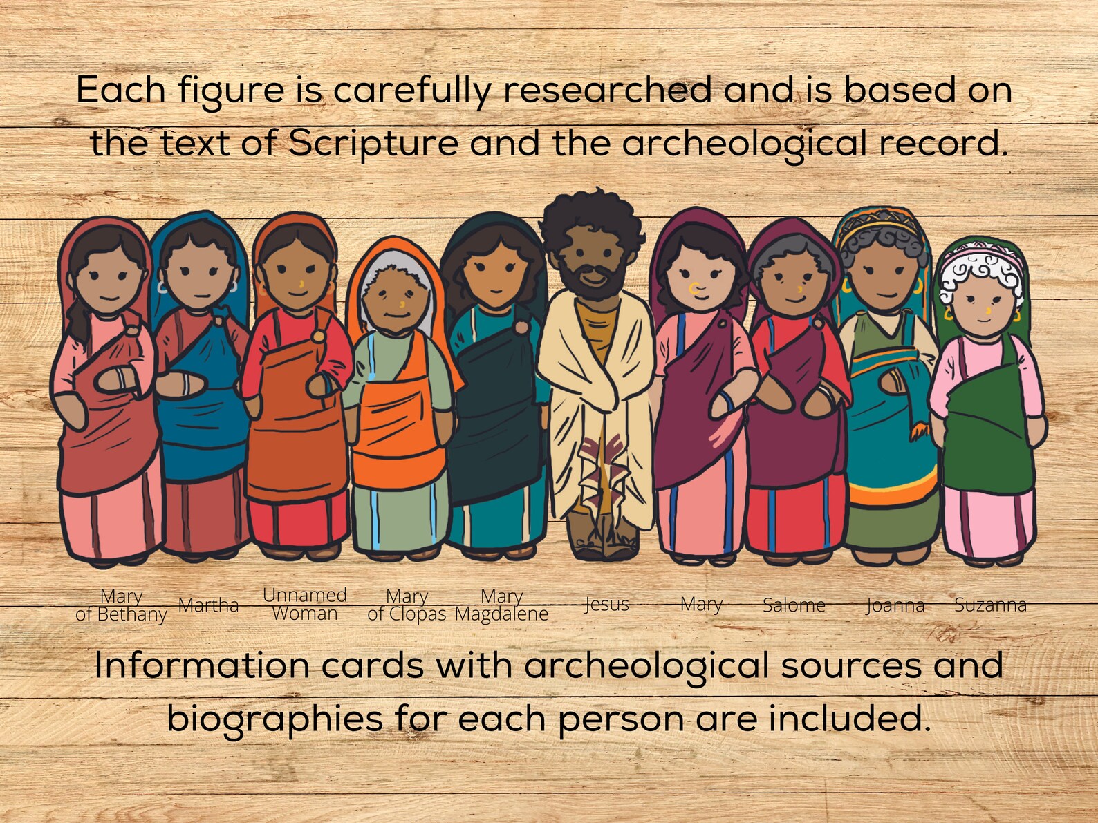 Small Female Disciples Paper Dolls, Historically Accurate Bible ...