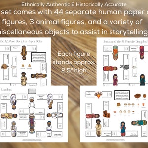 Historically Accurate Easter Creche Paper Dolls, Resurrection, Crucifixion, Bible Story, Gospels ...