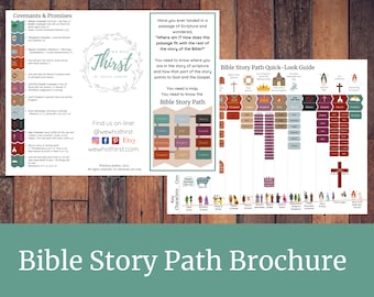 Bible Story Path Brochure, God&#39;s Big Story, Sunday School, Bible Insert, Bible Summary, Bible quick-reference guide