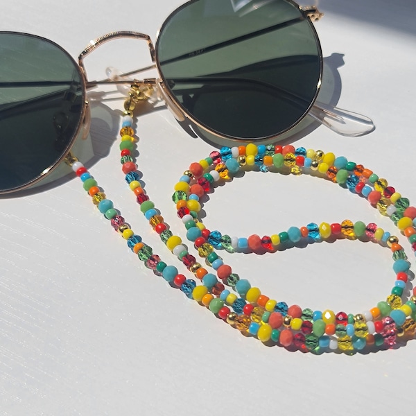 Beaded Glasses Chain Etsy UK