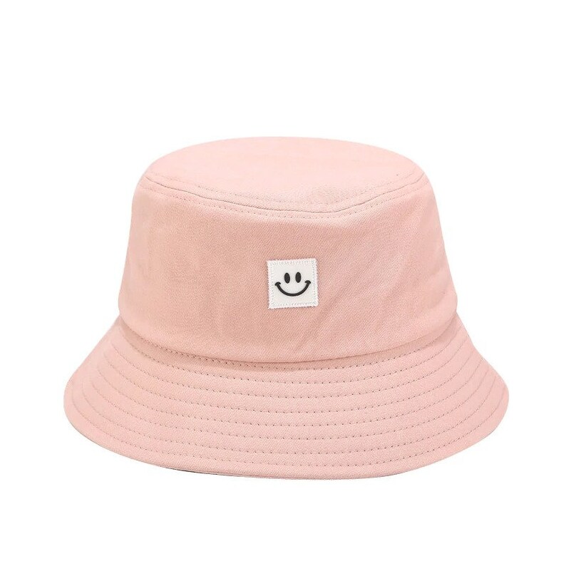 Fashion Women Bucket Hat New Candy Colors Smile Face Sun Hat Outdoor Sports Travel Beach Caps Fishermen Hats Hip Hop Female Cap