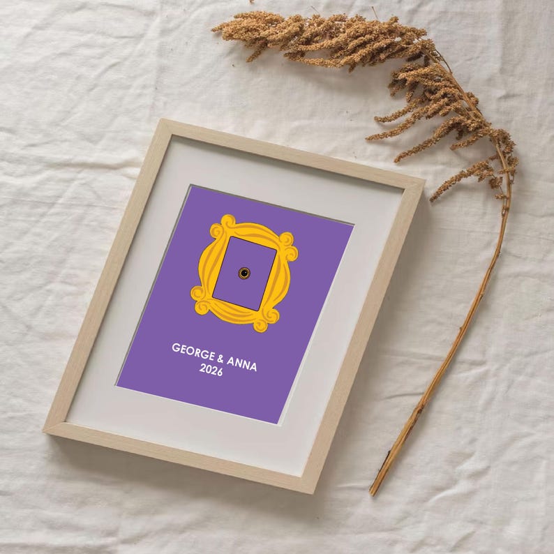 Sitcom Frame 90s Sitcom Purple Door Frame Art, Yellow Frame PNG (digital Download ...