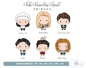 Sitcom Chibi Character Clipart Bundle (png, eps, pdf, svg, jpeg, dxf)