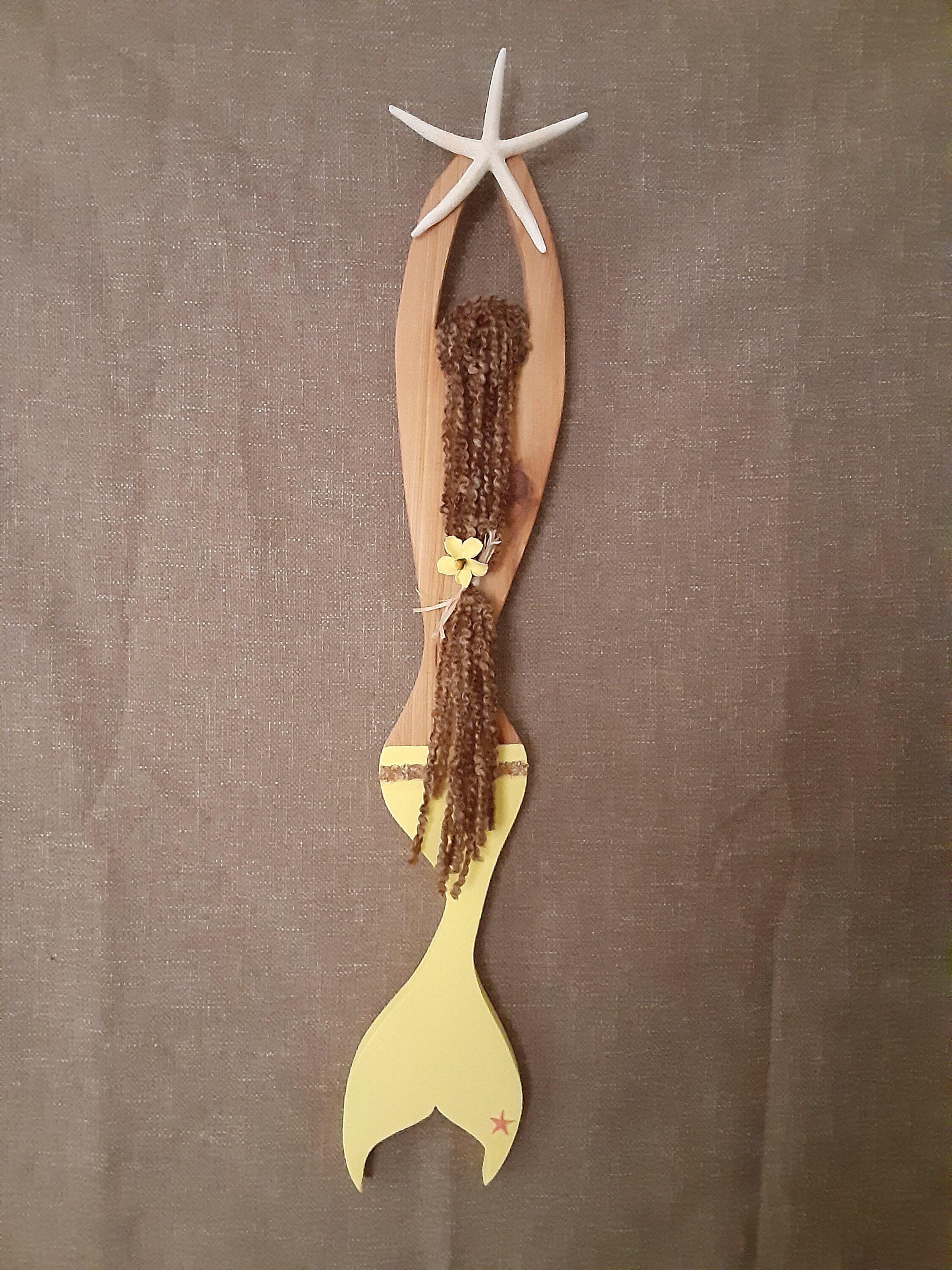 Wood mermaid wall hanging Etsy