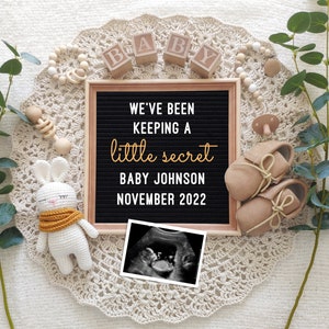 Baby Announcement Digital, Pregnancy Announcement Editable Template for Social Media