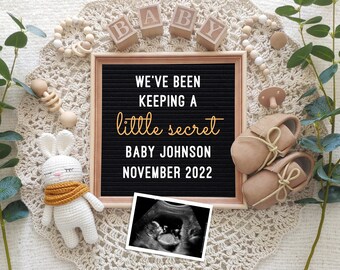 Baby Announcement Digital, Pregnancy Announcement Editable Template for Social Media