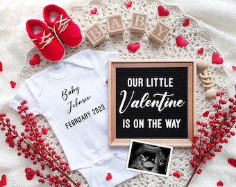 Valentine's Day Pregnancy Announcement: Social Media Digital Template