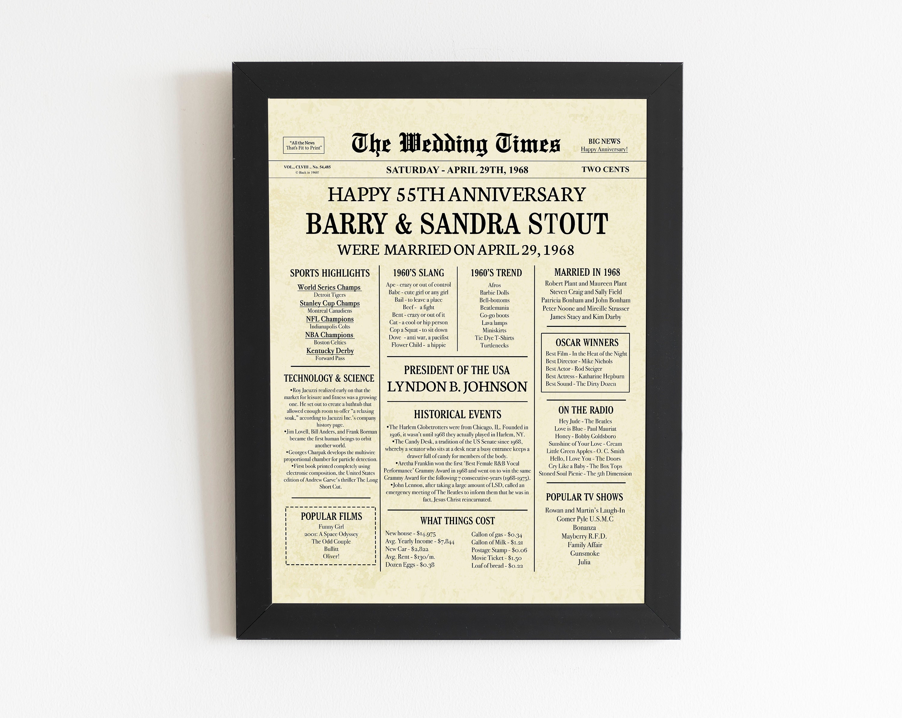 55th Wedding Anniversary Decorations 55th Anniversary Gift - Etsy