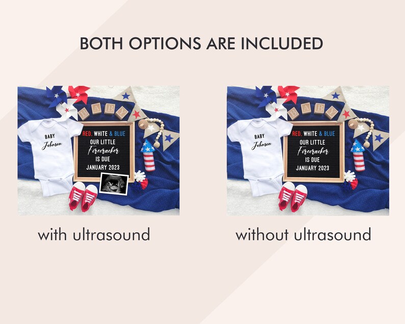 4th of July Pregnancy Announcement Digital 4th of July Baby - Etsy