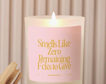 Funny Retirement Candle | Soy Wax, Bamboo Lid, Unbothered Gift PM001