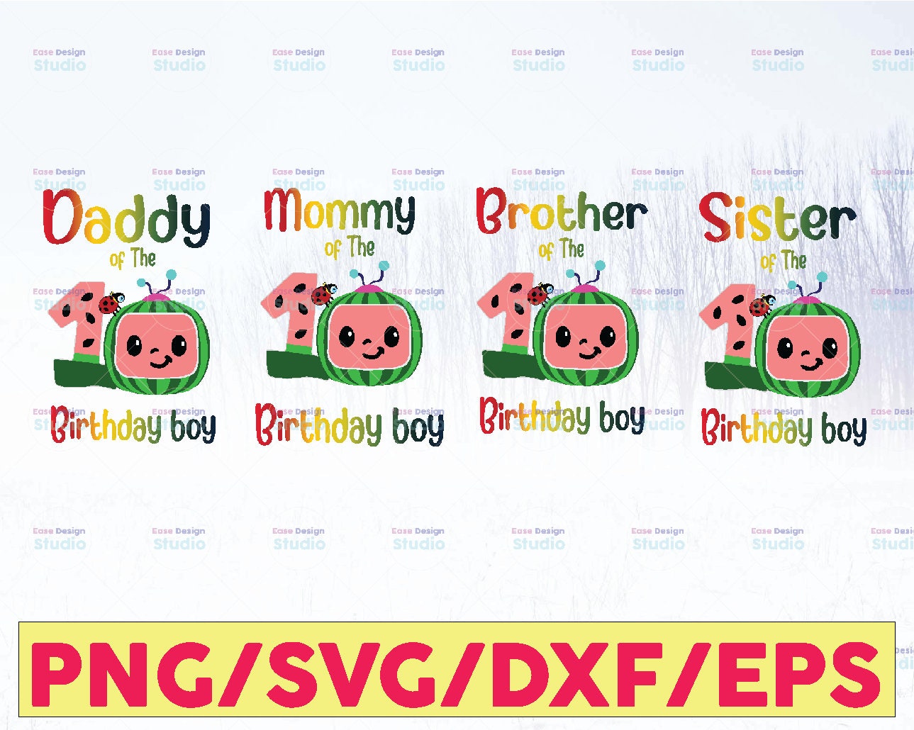 Download Bundle 4 files Cocomelon Family Of Birthday Boy svg Coco ...