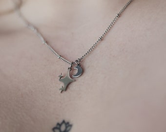 Astrale Unison ketting | Hemels esthetisch cadeau voor haar astrologie halve maan y2k anti-allergeen