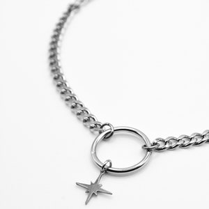 Lunar Strike Choker Adjustable Chain Silver Gold Alternative Star Celestial Necklace Alt grunge y2k egirl edgy aesthetic image 5