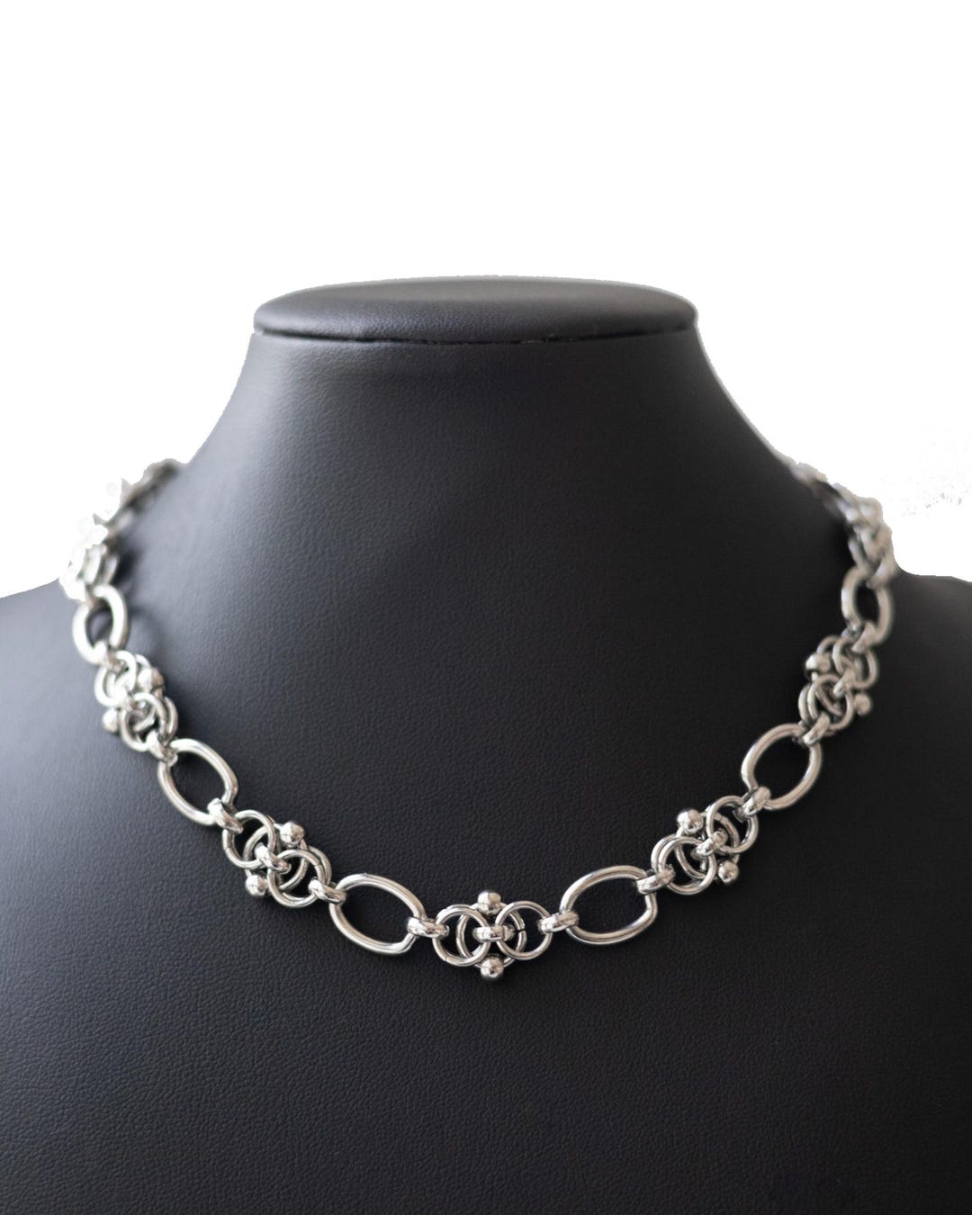 Divine Binding | Stainless Steel Chain Necklace | Unisex Intricate Alt Jewelry | Minimalist Everyday Necklace | Streetwear Layering Gift