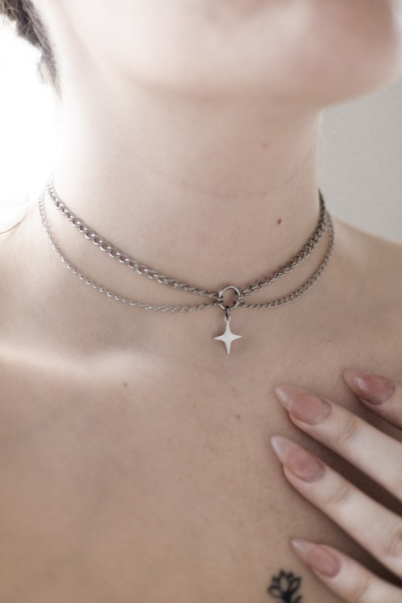 Astral Choker | Elegant Double Chain Antiallergenic Alternative 