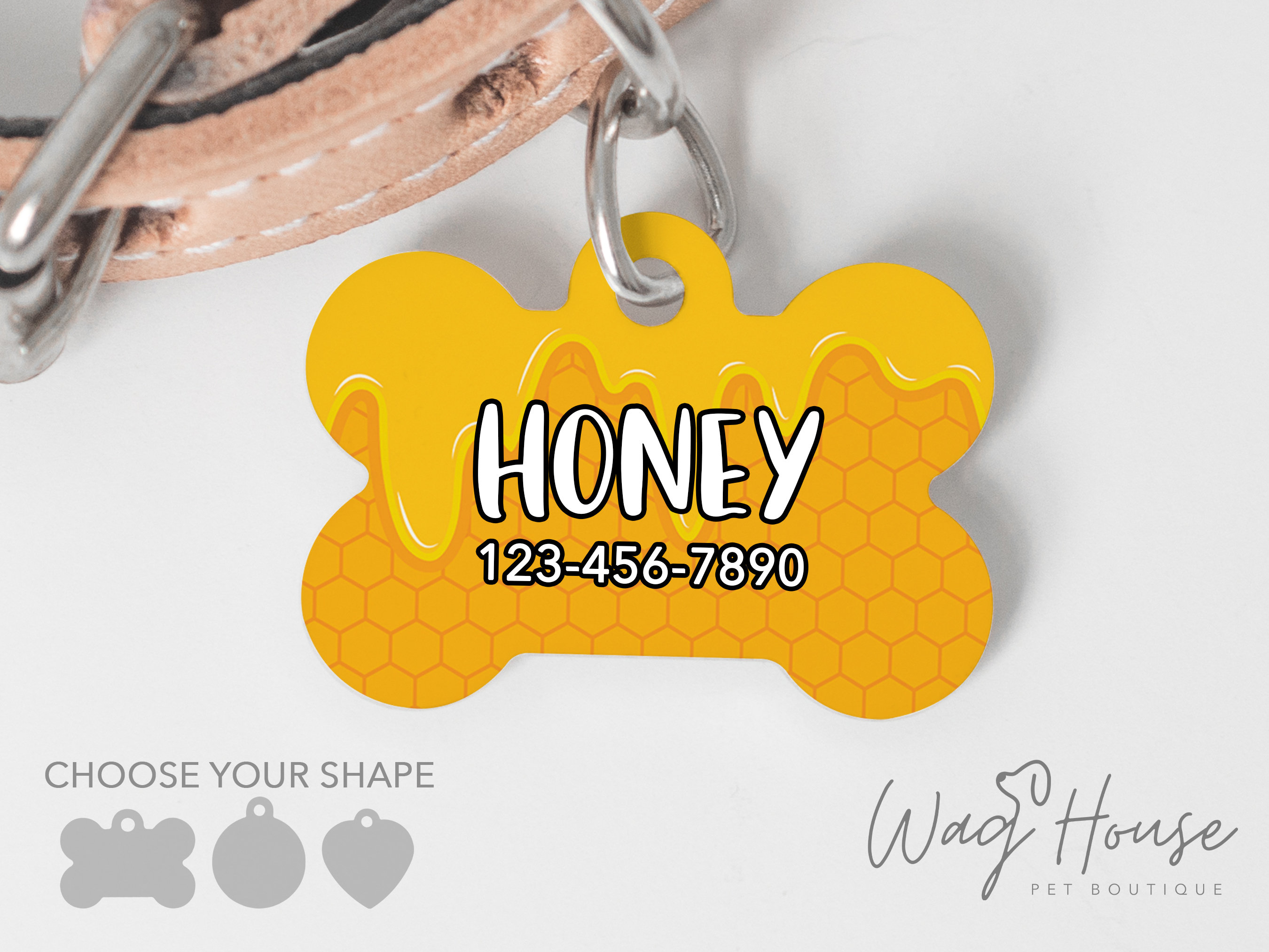 honey pot dog tag