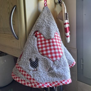 embroidered terry hand towel to hang