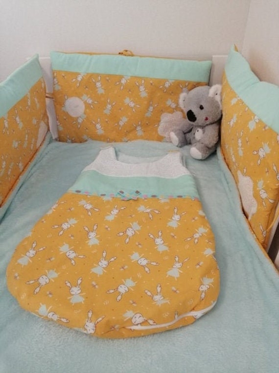 Tour de Lit Bébé 3 Rectangles Lapinou