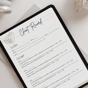 Behandelingsrapportkaart, schoonheidsrapportkaart, klantenkaart, sjablonen schoonheidssalon, schoonheidsspecialiste-sjablonen, digitale sjabloon