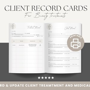 Behandelingsrapportkaart, schoonheidskaart, klantenkaart, sjablonen schoonheidssalon, schoonheidsspecialiste-sjablonen, digitale sjabloon, canva