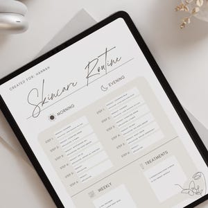 Skincare Routine Planner, Skincare Plan, Skin Routine, Esthetician Form, Facial Form, Skincare Routine Guide, Planners, Editable Template