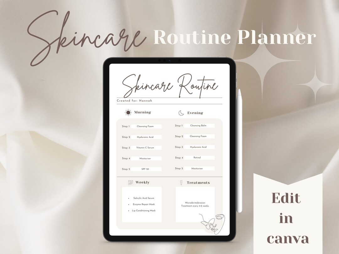 Skincare Routine Planner, Skincare Routine, Esthetician Client ...