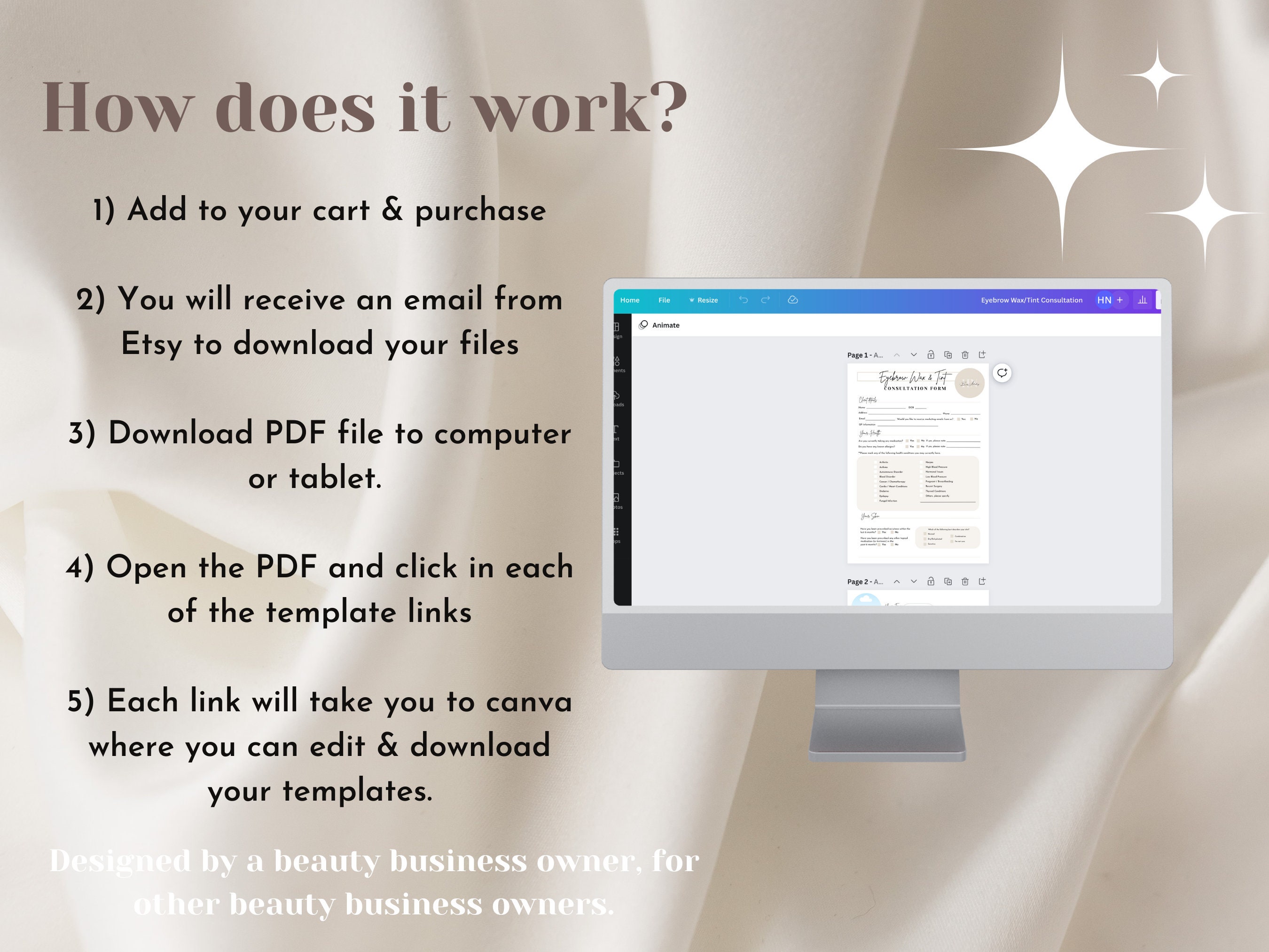 Eyebrow Wax & Tint Consent Forms Brow Consultation Brow Etsy