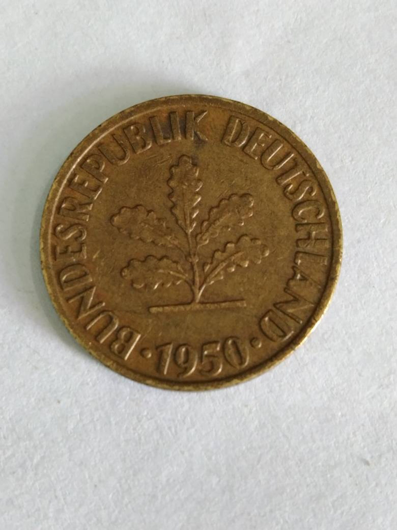 10 pfennig 1950 j Germany rare coin Etsy