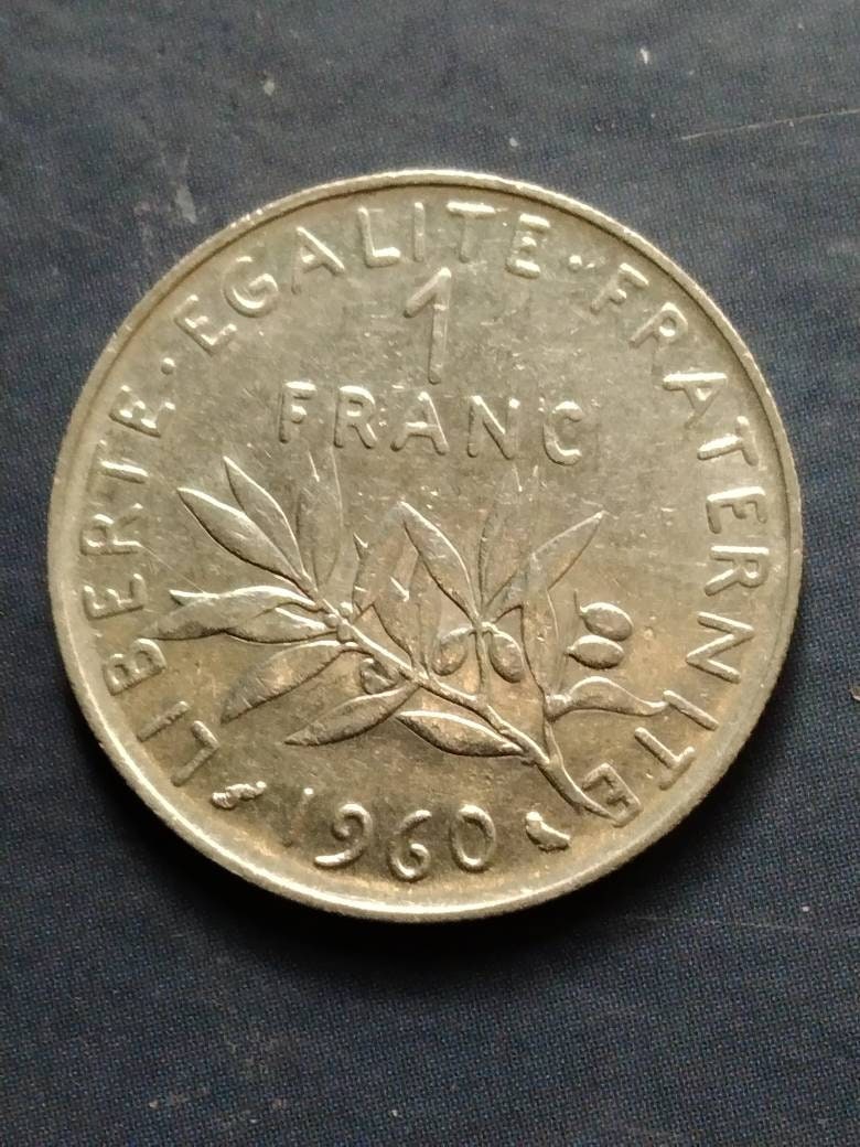 1 franc 1960 with larger zero rare  Etsy