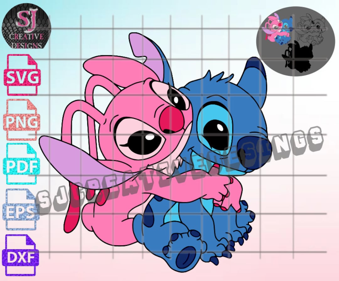 Stitch svg, Stitch love svg, Stitch And Angel svg, Lilo and Stitch svg -  ohsvg