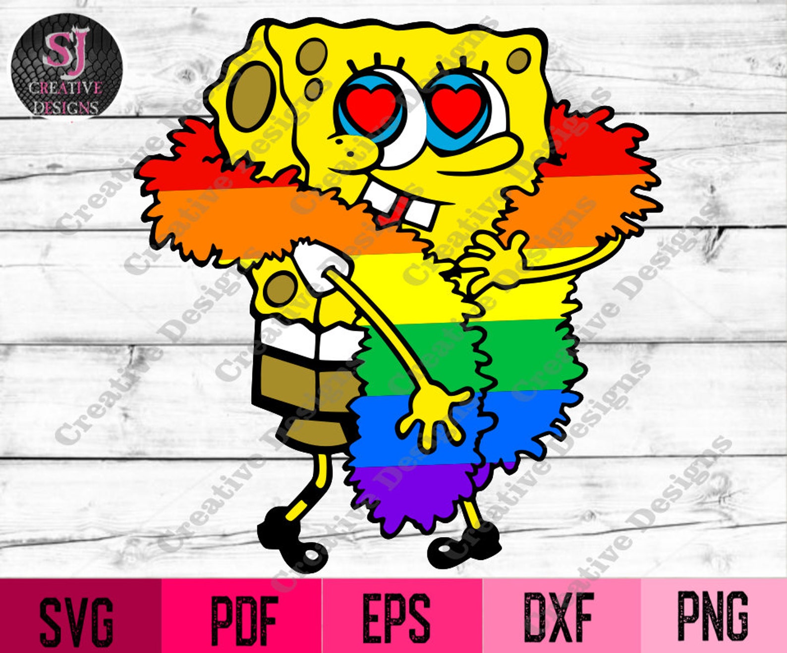 Spongebob svg lgbtq sponge bob svg spongebob pride svg gay | Etsy