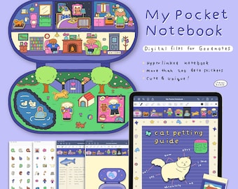My Pocket Notebook, Ultimate Digital Notebook, Goodnotes Notebook, Digital Sticker, Hyperlink Notebook