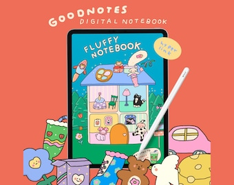Ultimate Digital Notebook, Goodnotes Notebook, Digital Sticker, Hyperlink Notebook