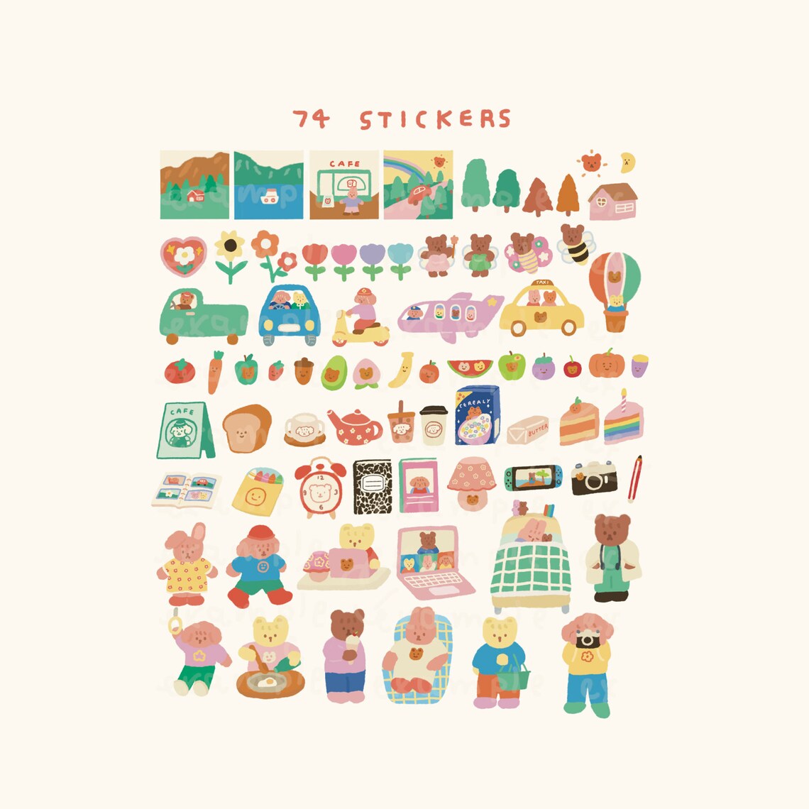 Precropped Stickers For Goodnotes Digital Stickers Goodnotes Etsy