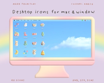 Desktop icons, mac icons, window icons