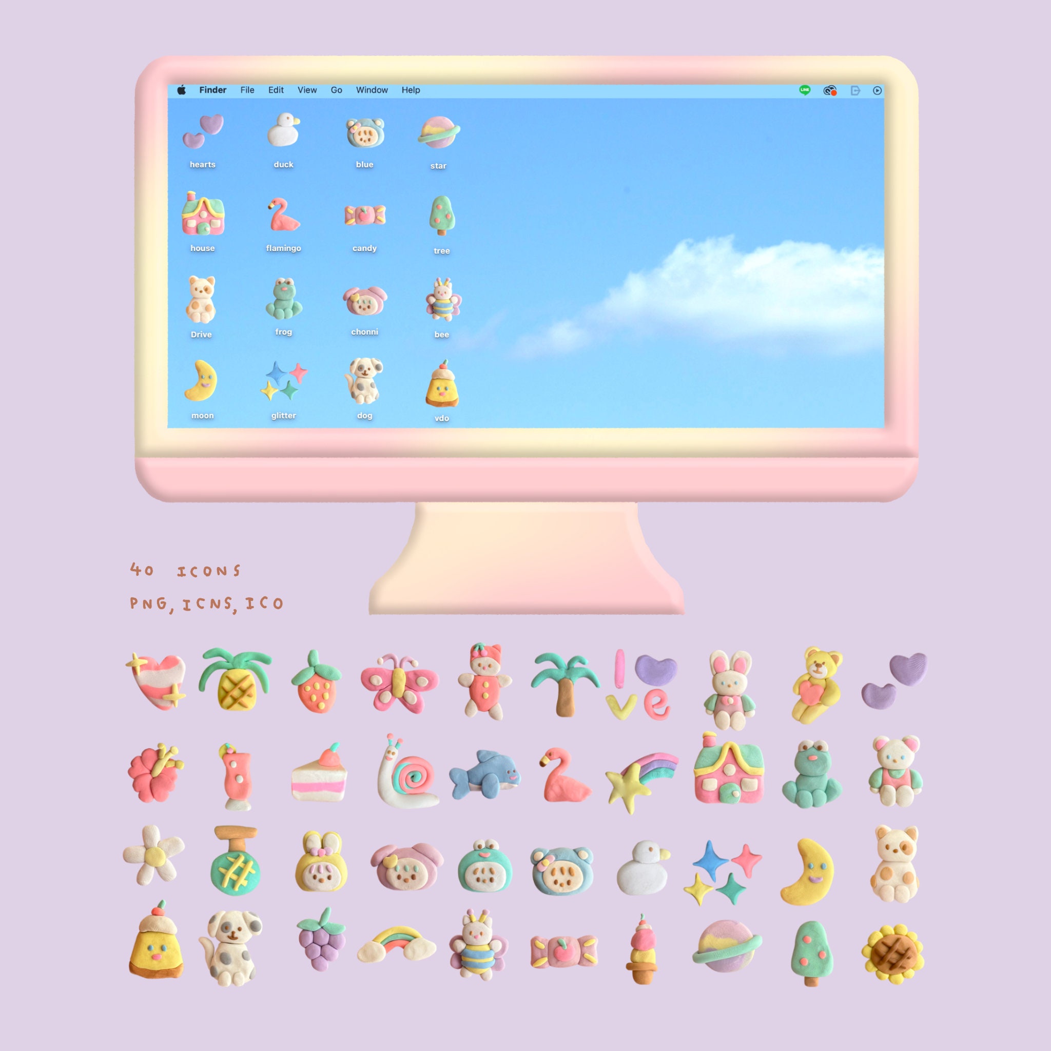 Desktop Icons Mac Icons Window Icons - Etsy