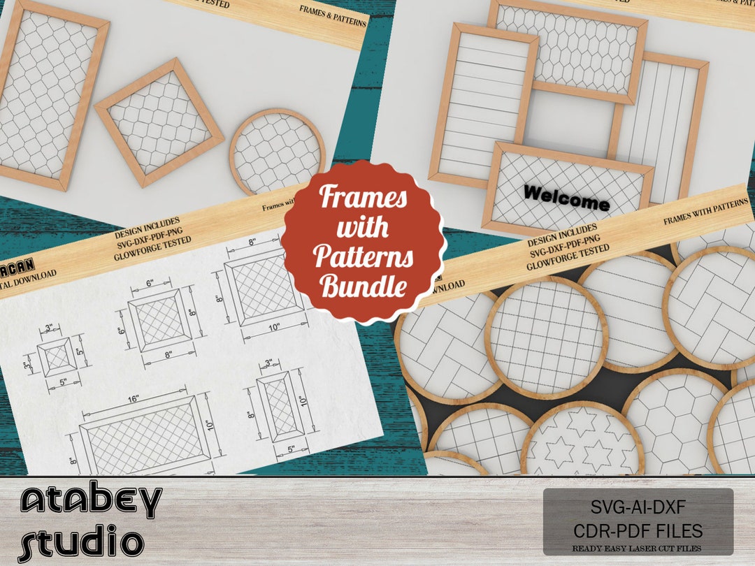 Shiplap, Patterns and Score Lines - Circle, Rectangle, Square Frames ...