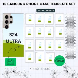 15 Samsung Galaxy S21 bis S24 Ultra 926 Vorlagen - vollständig anpassbare Canva Ziehen & Ablegen Designs