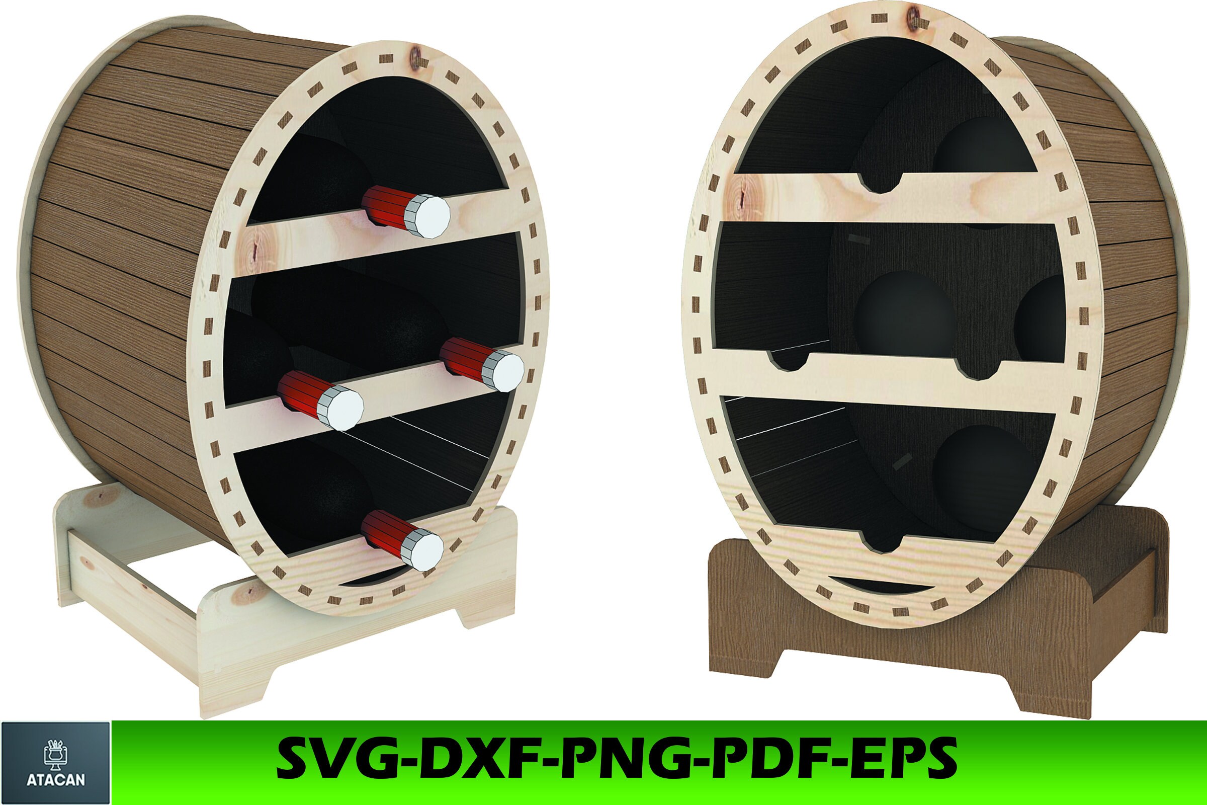 Wine Holder Wine Rack Laser Cut Files 4 Bottle Wine Rack Svg Etsy