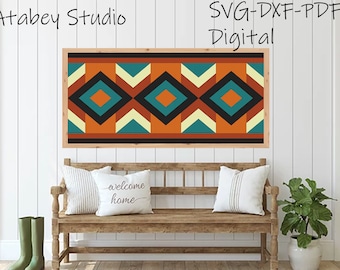 Aztec Barn Quilt svg Laser cut files for Glowforge projects wall art Laser SVG Files Wood Quilt for Glowforge Chevron dxf pdf 298