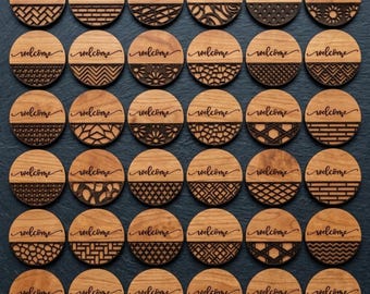 32 Patterned Welcome Signs - Wall Hangers Laser Patterns - Unique Designs for Your Home 637