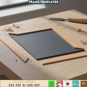 Digital Picture Frame Templates for Laser Cutting – Instant Download – Customizable Photo Frame SVG Files for Crafts and Decor 590